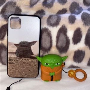 Yoda iPhone 11 case and yoda air pods case